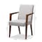 Baxton Studio Mid-Century Modern Greyish Beige Upholstered Wooden Armchair, PK2 137-7364 - alternate 6